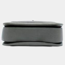 Pre Owned Gucci Large Pebbled Calfskin New Bamboo Top Handle Bag