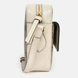 مملوكة مسبقًا حقيبة كروس قماش GG جلد بيج غوتشي هورسبيت 1955