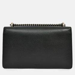 مملوكة مسبقًا حقيبة كتف صغيرة ديونيسوس جلد أسود قوتشي