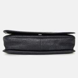 مملوكة مسبقًا حقيبة ماسنجر غوتشي جلدية سوداء سوبريم