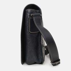 مملوكة مسبقًا حقيبة ماسنجر غوتشي جلدية سوداء سوبريم