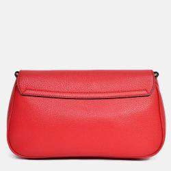 مملوكة مسبقًا Gucci Red Grained Leather Soho Chained Shoulder Bag