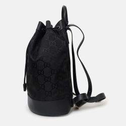 Pre Owned Gucci Black Monogram Econyl Nylon Off The Grid Backpack