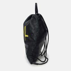 Pre Owned حقيبة ظهر غوتشي جلد أسود مطبوع عليها شبح "حقيقي" برباط