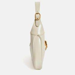 Pre Owned Gucci Cream Smooth Leather Jackie 1961 Small Shoulder Bag with Strap