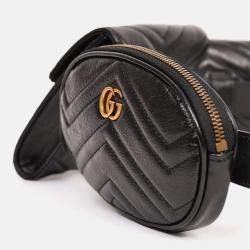 مملوكة مسبقًا حقيبة حزام غوتشي مارمونت ماتلاسيه متعدد الجيوب 2018 سوداء