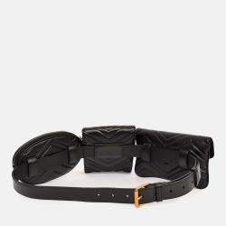 مملوكة مسبقًا حقيبة حزام غوتشي مارمونت ماتلاسيه متعدد الجيوب 2018 سوداء