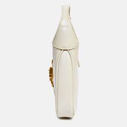 مملوكة مسبقًا Gucci Cream Leather Jackie 1961 Mini Horsebit Bag