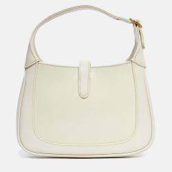 مملوكة مسبقًا Gucci Cream Leather Jackie 1961 Mini Horsebit Bag