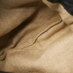 Pre Owned Gucci Embroidered Hysteria Black Leather Hobo