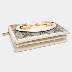 مملوكة مسبقًا محفظة غوتش ي بيج بيضاء بي في سي 1955 حدوة قابلة للطي