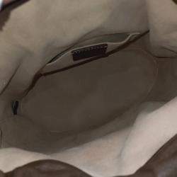 مملوكة مسبقًا Gucci Brown Coated Canvas and Leather 1955 Horsebit Bucket Bag