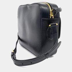 Pre Owned Gucci Black Leather 1955 Horsebit Small Crossbody Bag