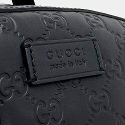 مملوكة مسبقًا حقيبة ظهر غوتشي سيمالين جلد أسود