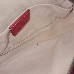 مملوكة مسبقًا Gucci Red Leather Gg Marmont Matelasse Belt Bag