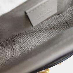 Pre Owned حقيبة غووتشي صغيرة 1955 من البي في سي ولجام الحصان بيج وأبيض