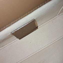 مملوكة مسبقًا Gucci Beige Brown PVC Horsebit 1955 Mini Bag