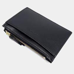 Pre Owned حامل بطاقات جلد مارمونت أسود غوتشي