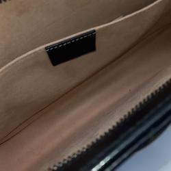 مملوكة مسبقًا حقيبة كلاتش غوتشي مارمونت ماتيلسيه جلد أسود