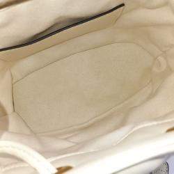 Pre Owned Gucci White Leather Matrasse Backpack