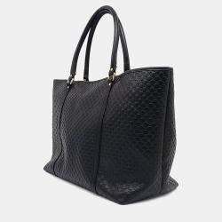 مملوكة مسبقًا Gucci Black Leather Micro Cimaline Shopper Bag