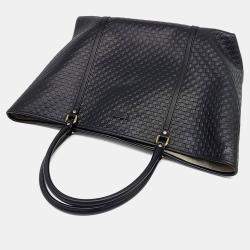 مملوكة مسبقًا Gucci Black Leather Micro Cimaline Shopper Bag