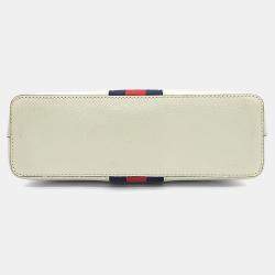 مملوكة مسبقًا حقيبة كروس بودي غوتشي جلد أبيض أوفيديا