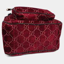 مملوكة مسبقًا حقيبة ظهر غوتشي مارمونت مخمل أحمر مخمل
