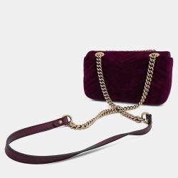مملوكة مسبقًا Gucci Purple Velvet Velvet Matrasse Mini Shoulder Bag