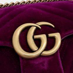 مملوكة مسبقًا Gucci Purple Velvet Velvet Matrasse Mini Shoulder Bag