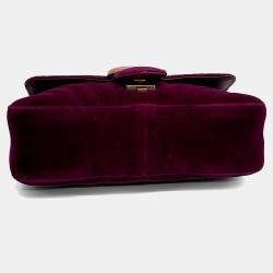 مملوكة مسبقًا Gucci Purple Velvet Velvet Matrasse Mini Shoulder Bag