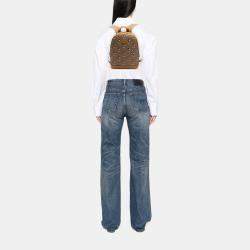 Pre Owned حقيبة ظهر قبة غوتشي ديزني بني ميكي ماوس جي جي سوبريم ميكرو صغيرة