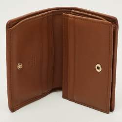 مملوكة مسبقًا Gucci GG Emblem Beige/Brown Supreme Canvas and Leather Bifold Wallet