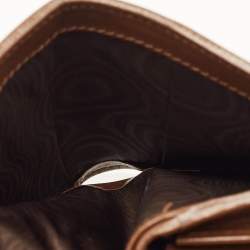 مملوكة مسبقًا Gucci Horsebit 1955 Beige/Brown GG Supreme Canvas and Leather Compact Wallet