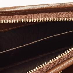 مملوكة مسبقًا Gucci Horsebit 1955 Beige/Brown GG Supreme Canvas and Leather Compact Wallet