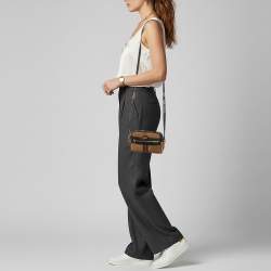 Pre Owned Gucci Ophidia Mini Suede and Leather Camera Crossbody Bag