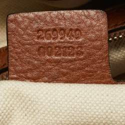 مملوكة مسبقًا Gucci Bella Medium Brown/Beige GG Canvas and Leather Hobo