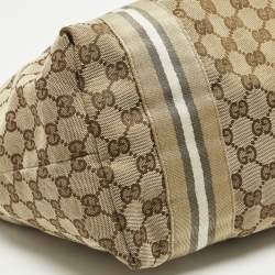 مملوكة مسبقًا Gucci Jolie Yellow/Beige Canvas and Patent Leather Tote