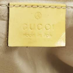 مملوكة مسبقًا Gucci Jolie Yellow/Beige Canvas and Patent Leather Tote