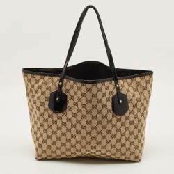 مملوكة مسبقًا Gucci Jolie Black/Beige GG Canvas and Patent Leather Tote