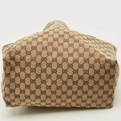 مملوكة مسبقًا Gucci Jolie Black/Beige GG Canvas and Patent Leather Tote