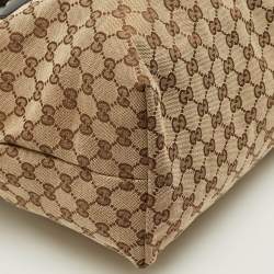 مملوكة مسبقًا Gucci Jolie Black/Beige GG Canvas and Patent Leather Tote