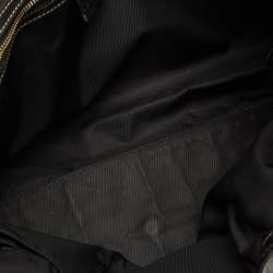 مملوكة مسبقًا حقيبة يد غوتشي دايلوكس بريت متوسطة قماش أسود مغلف وجلد لامع