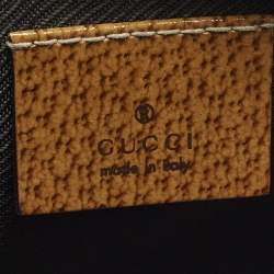 Pre Owned حقيبة غوتشي بوت قماش GG أخضر/بني بوشت