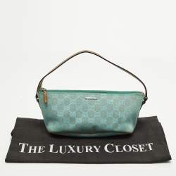 Pre Owned حقيبة غوتشي بوت قماش GG أخضر/بني بوشت