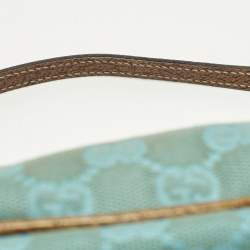 Pre Owned حقيبة غوتشي بوت قماش GG أخضر/بني بوشت