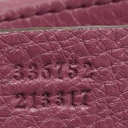 Pre Owned حقيبة كتف غوتشي سوهو فلاب سلسلة جلد فوشيا