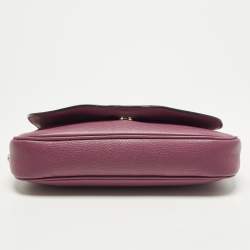 Pre Owned حقيبة كتف غوتشي سوهو فلاب سلسلة جلد فوشيا