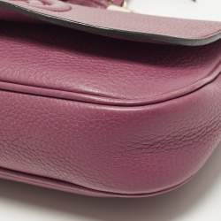 Pre Owned حقيبة كتف غوتشي سوهو فلاب سلسلة جلد فوشيا