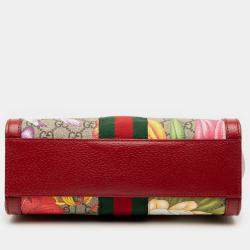 مملوكة مسبقًا Gucci Brown GG Flora Ophidia Satchel